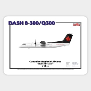 DeHavilland Canada Dash 8-300/Q300 - Canadian Regional Airlines "Hybrid Colours" (Art Print) Sticker